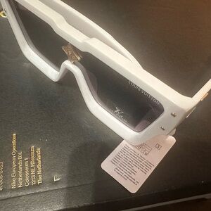 Louis Vuitton White and Gold Glasses